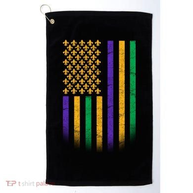 US Mardi Gras Flag Celebration Golf Towel