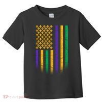 US Mardi Gras Flag Celebration Toddler T-Shirt thumb 0