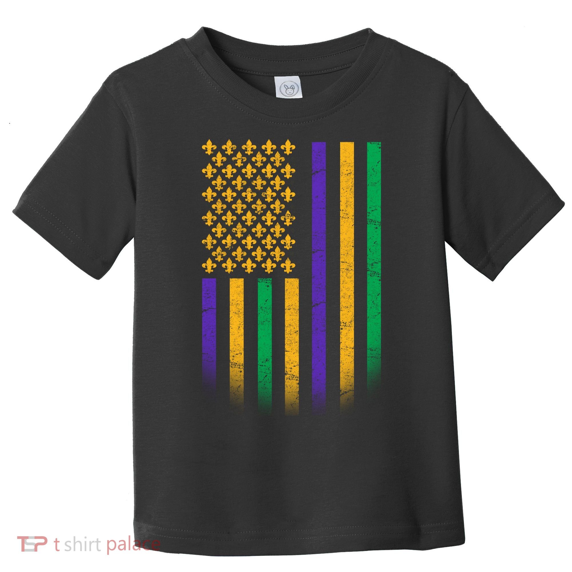 US Mardi Gras Flag Celebration Toddler T-Shirt