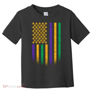 US Mardi Gras Flag Celebration Toddler T-Shirt