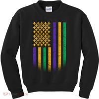 US Mardi Gras Flag Celebration Kids Sweatshirt thumb 0