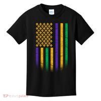 US Mardi Gras Flag Celebration Kids T-Shirt thumb 0