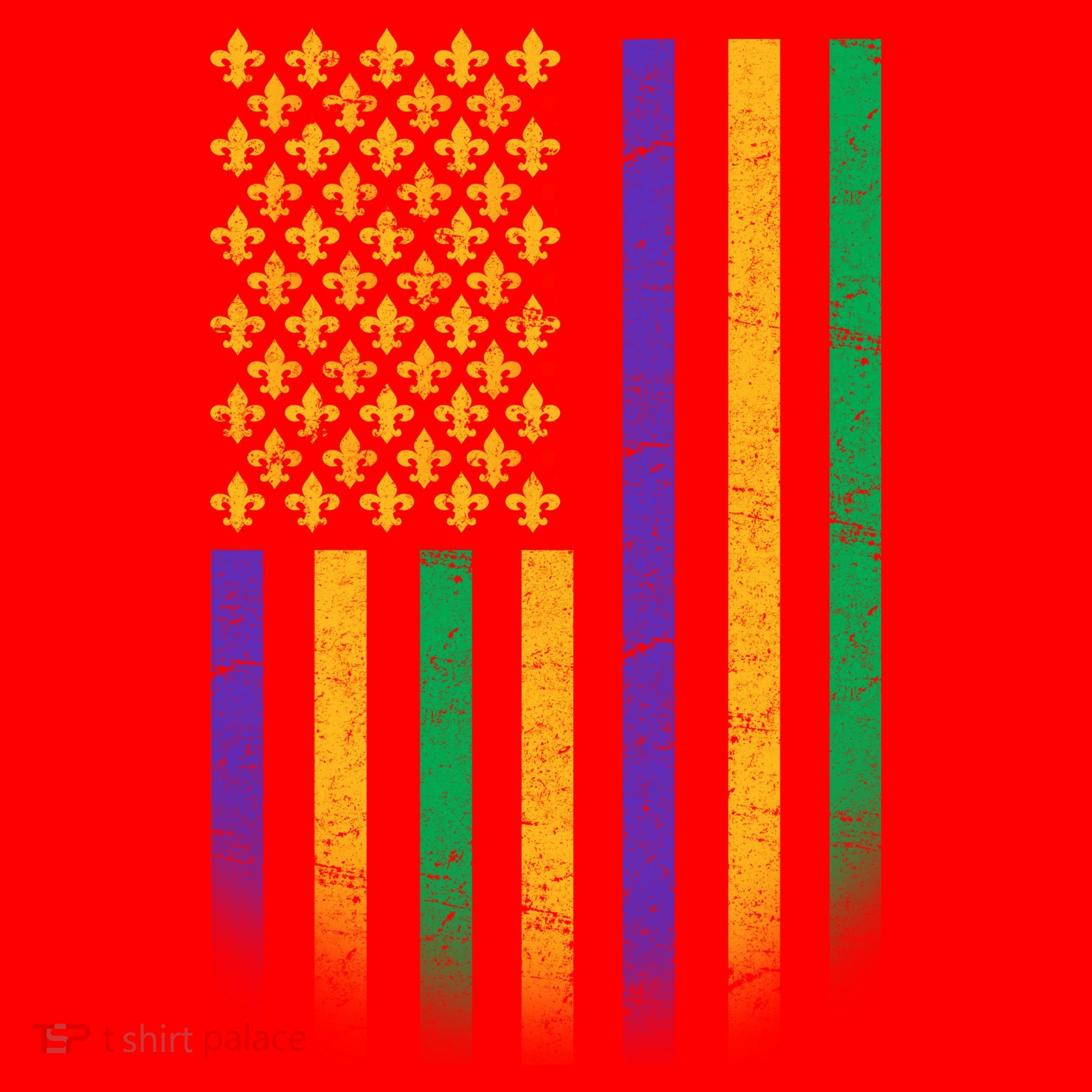 US Mardi Gras Flag Celebration Santa Hat