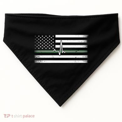 US Military Thin Line Flag USA-Made Doggie Bandana