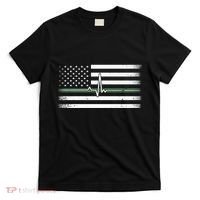 US Military Thin Line Flag T-Shirt thumb 0