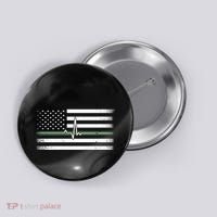 US Military Thin Line Flag Button thumb 0