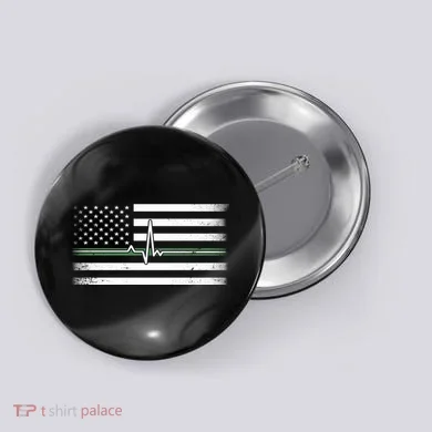 US Military Thin Line Flag Button