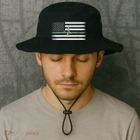 US Military Thin Line Flag Bucket Hat thumb 2