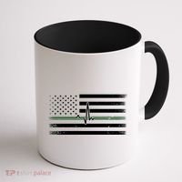 US Military Thin Line Flag Coffee Mug thumb 1