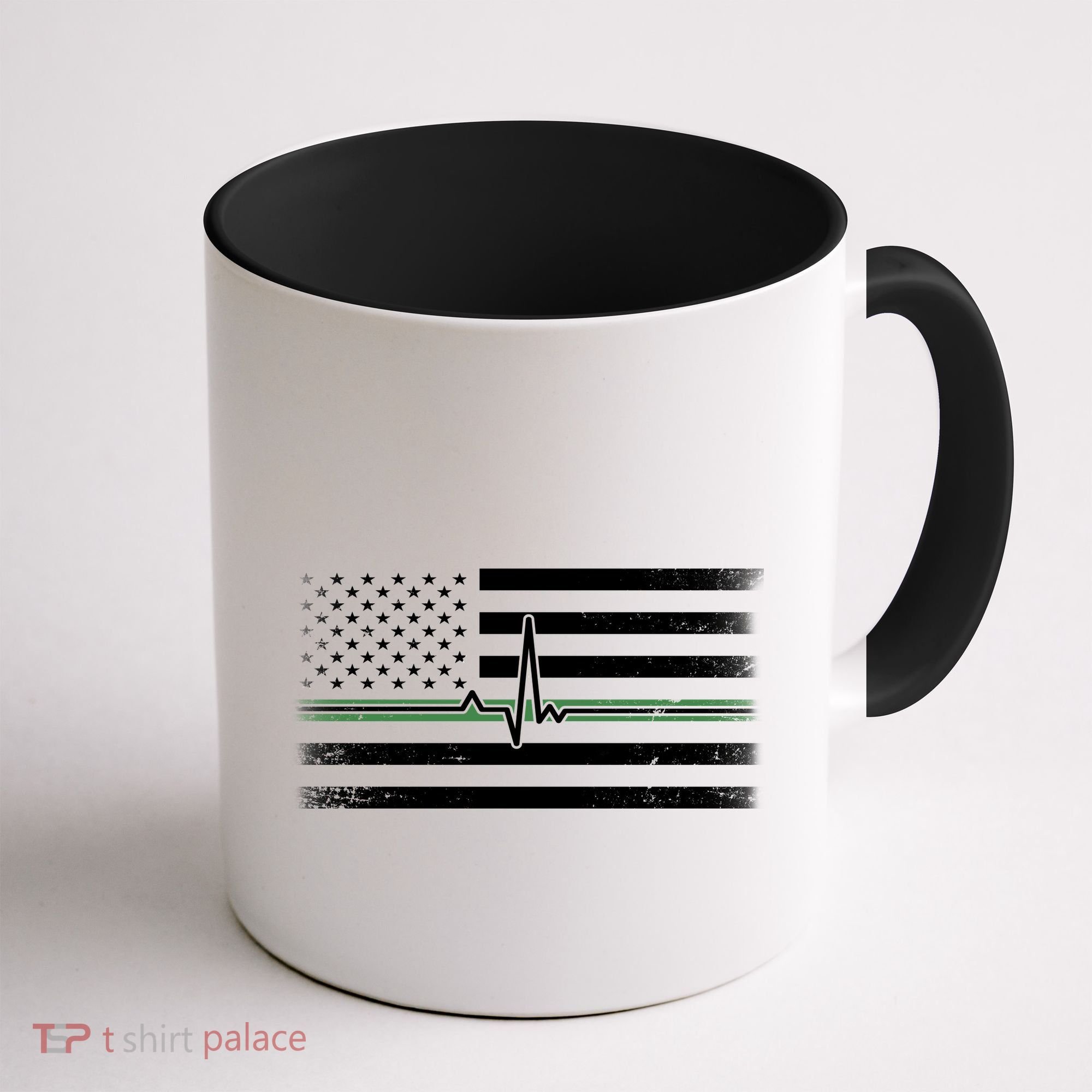 US Military Thin Line Flag Coffee Mug