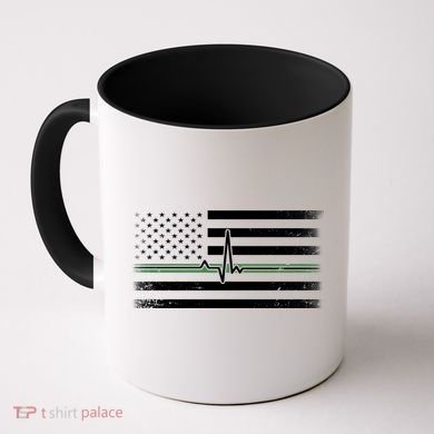 US Military Thin Line Flag Coffee Mug