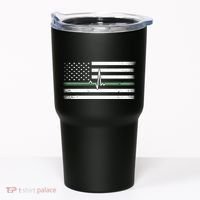US Military Thin Line Flag Tumbler thumb 0