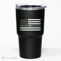 US Military Thin Line Flag Tumbler thumb 0