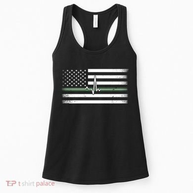 US Military Thin Line Flag Women's Tank Top