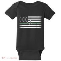 US Military Thin Line Flag Baby Bodysuit thumb 0