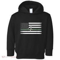 US Military Thin Line Flag Toddler Hoodie thumb 0