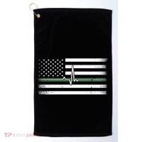 US Military Thin Line Flag Golf Towel thumb 0