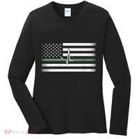 US Military Thin Line Flag Women's Long Sleeve Shirt thumb 0