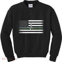 US Military Thin Line Flag Kids Sweatshirt thumb 0