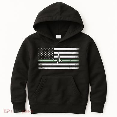 US Military Thin Line Flag Kids Hoodie