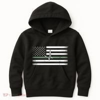 US Military Thin Line Flag Kids Hoodie thumb 0