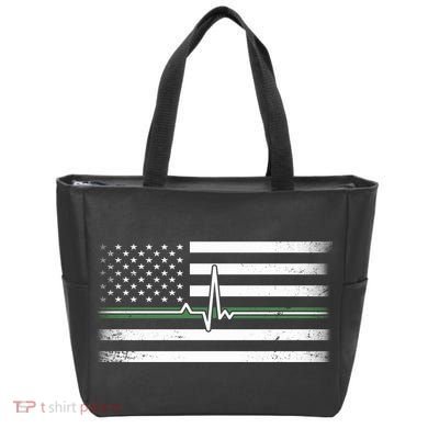 US Military Thin Line Flag Tote Bag