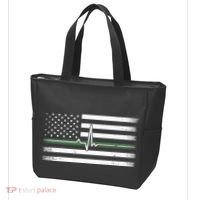 US Military Thin Line Flag Tote Bag thumb 3