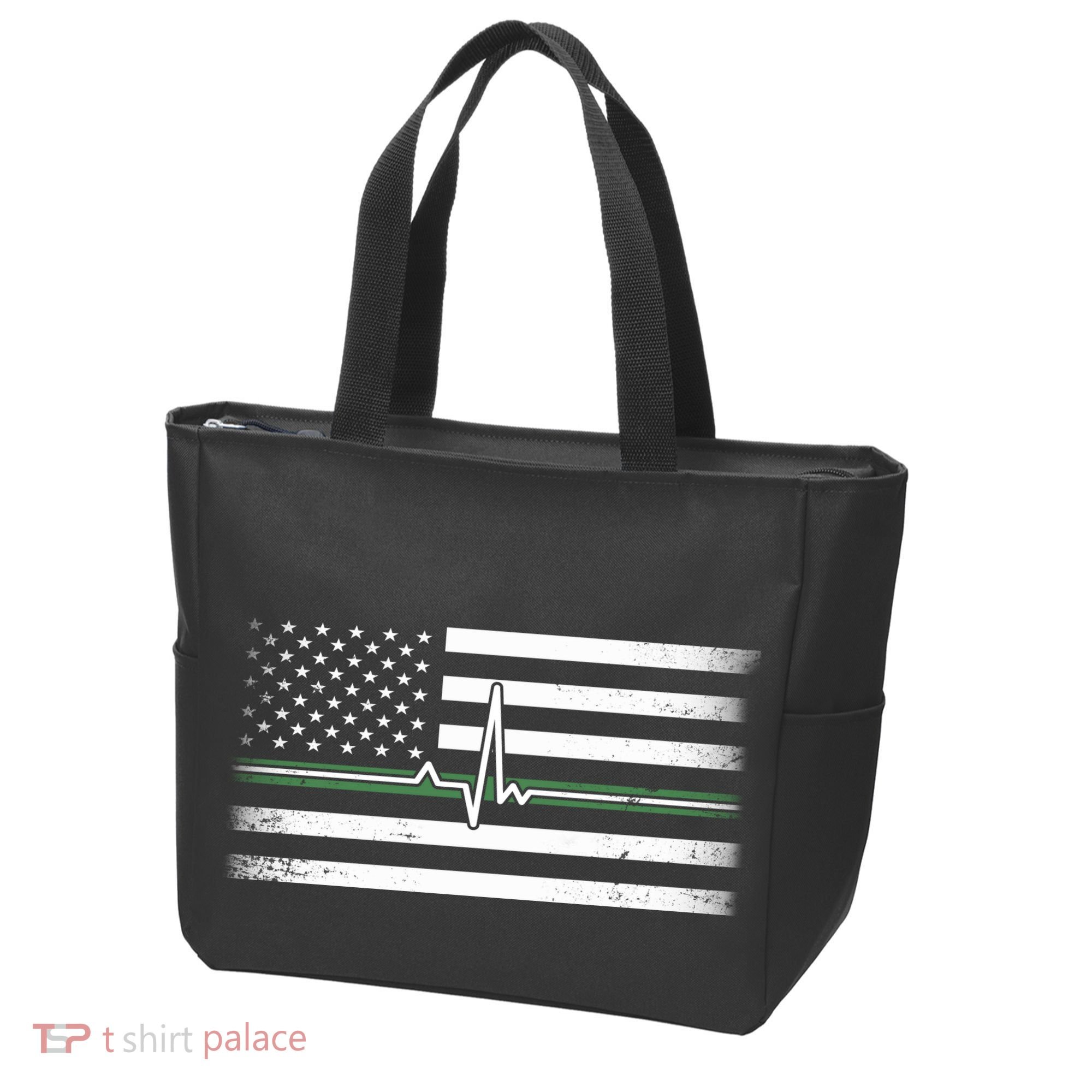 US Military Thin Line Flag Tote Bag