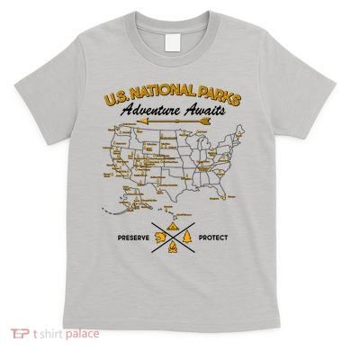 US National Parks Map Adventure Awaits T-Shirt