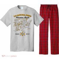 US National Parks Map Adventure Awaits Pajama Set thumb 0