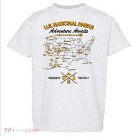 US National Parks Map Adventure Awaits Toddler T-Shirt thumb 0