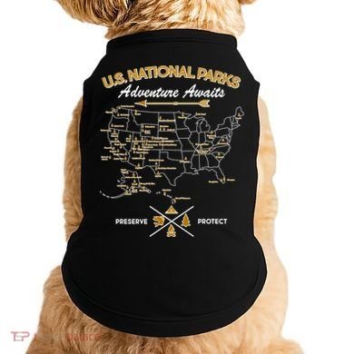 US National Parks Map Adventure Awaits Doggie Tank