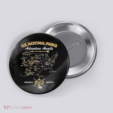 US National Parks Map Adventure Awaits Button