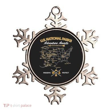 US National Parks Map Adventure Awaits Ornament