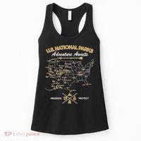 US National Parks Map Adventure Awaits Women's Tank Top thumb 0