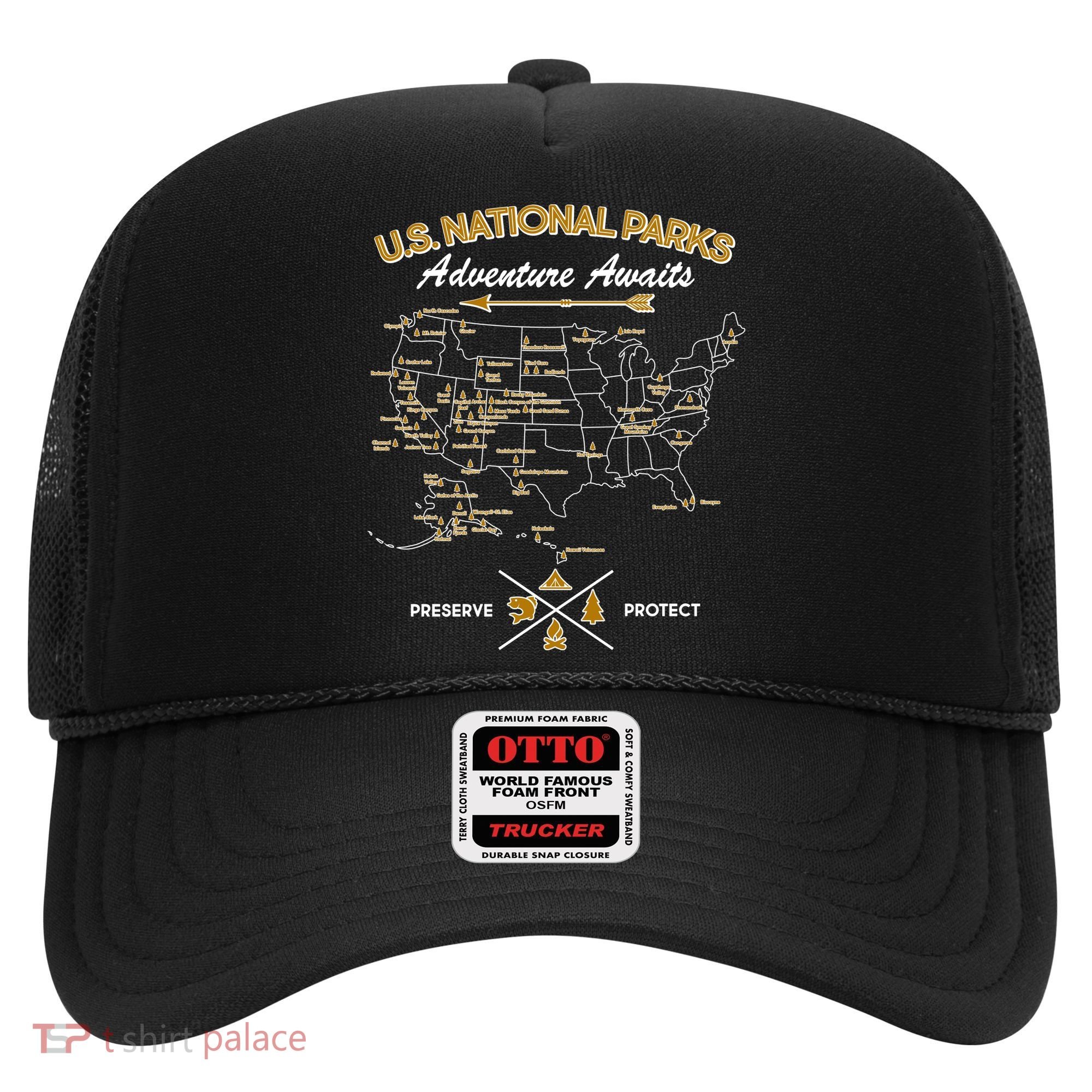 US National Parks Map Adventure Awaits Hat