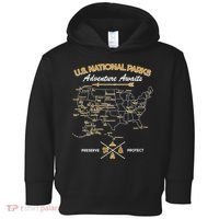 US National Parks Map Adventure Awaits Toddler Hoodie thumb 0