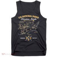 US National Parks Map Adventure Awaits Tank Top thumb 0