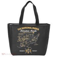 US National Parks Map Adventure Awaits Tote Bag thumb 0