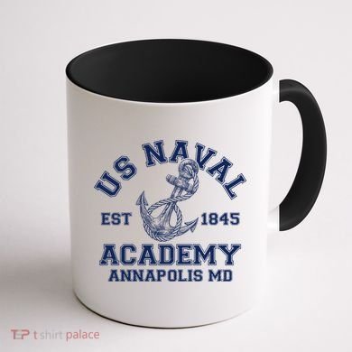 US NAVAL Est 1845 Academy Annapolis MD Coffee Mug back