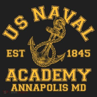 US NAVAL Est 1845 Academy Annapolis MD Crop Fleece Hoodie