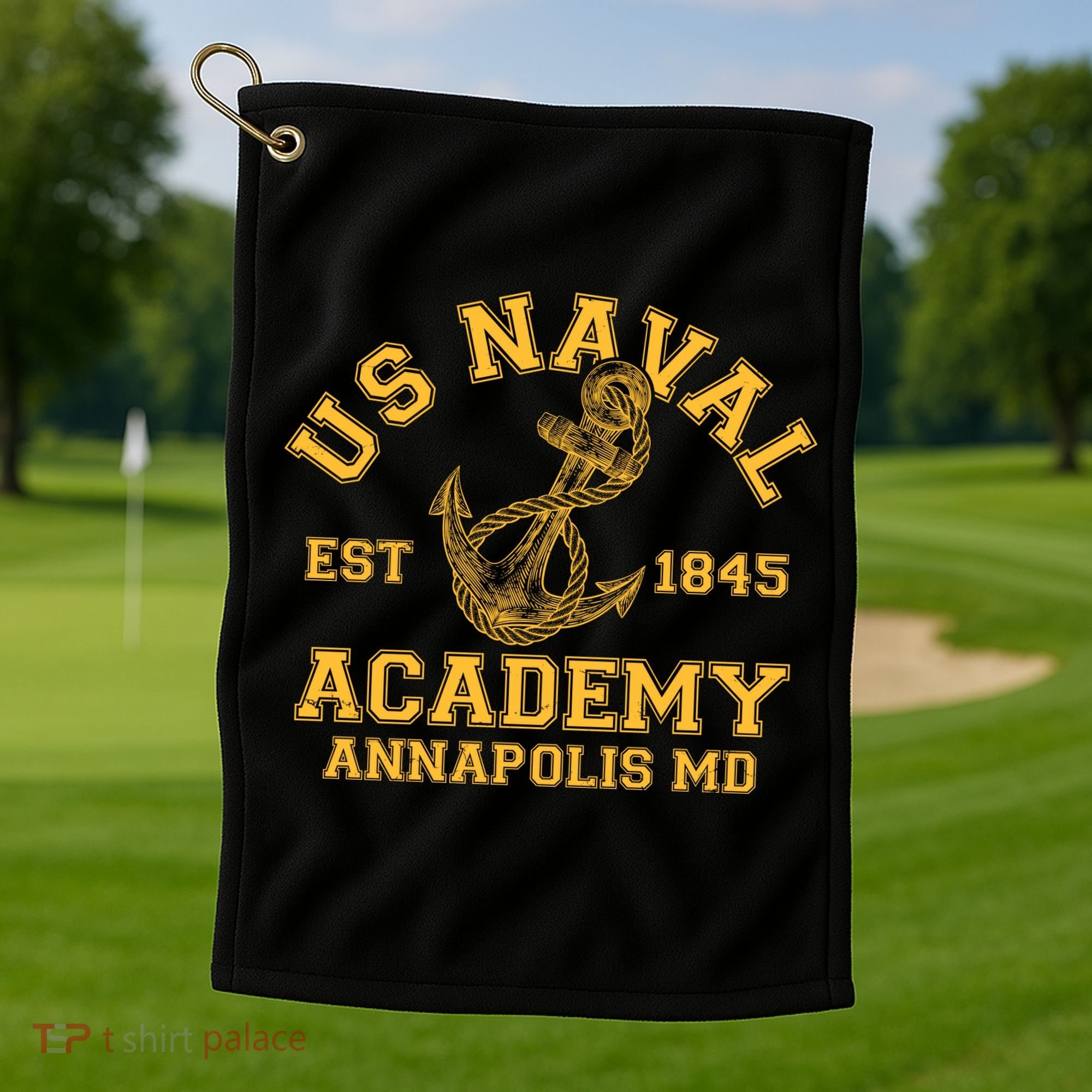US NAVAL Est 1845 Academy Annapolis MD Golf Towel