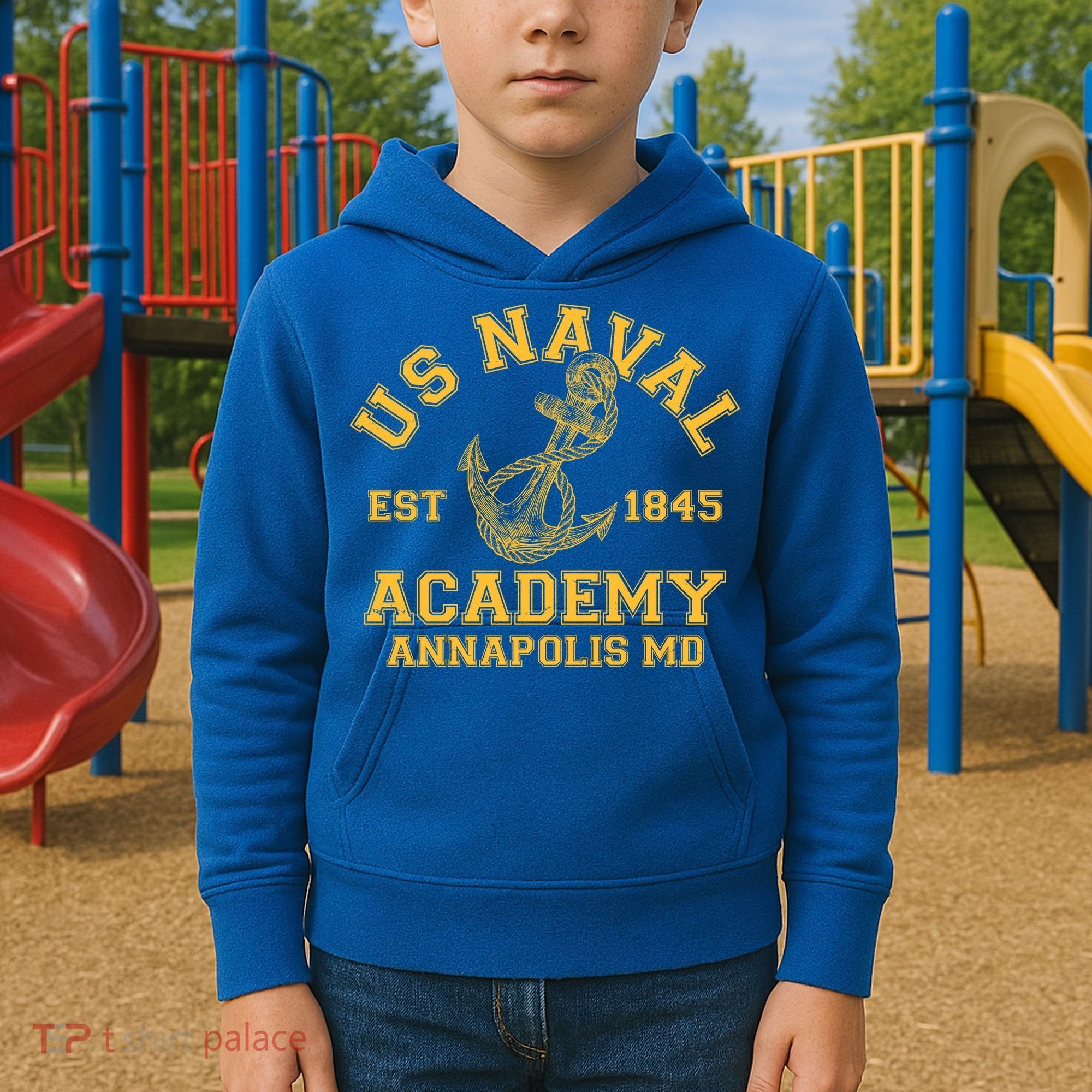 US NAVAL Est 1845 Academy Annapolis MD Kids Hoodie