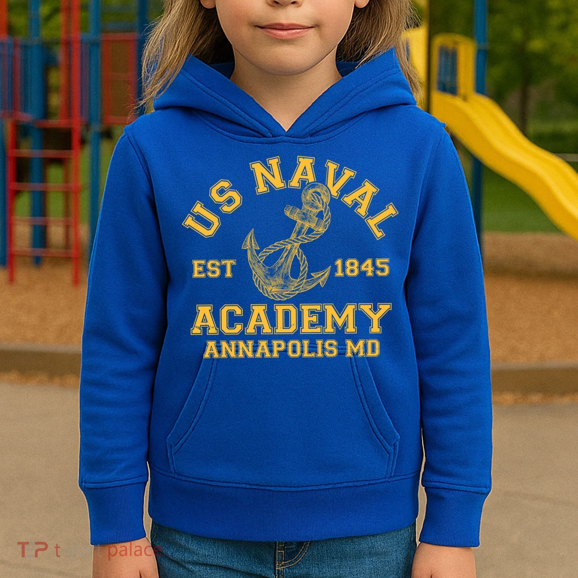 US NAVAL Est 1845 Academy Annapolis MD Kids Hoodie