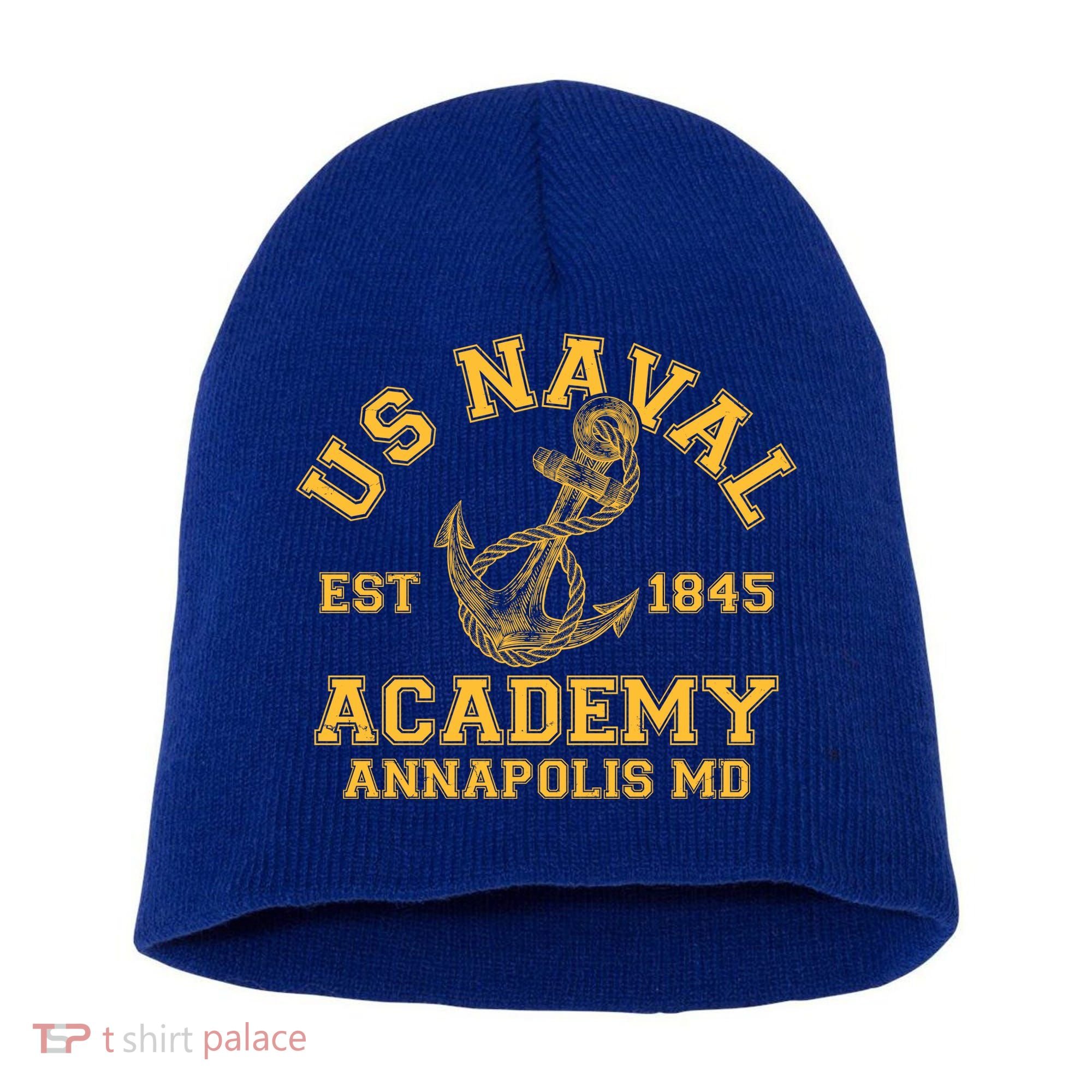 US NAVAL Est 1845 Academy Annapolis MD Short Acrylic Beanie