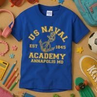 US NAVAL Est 1845 Academy Annapolis MD Kids T-Shirt thumb 3