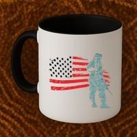 US Soldier American Flag Coffee Mug thumb 2