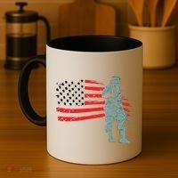 US Soldier American Flag Coffee Mug thumb 4