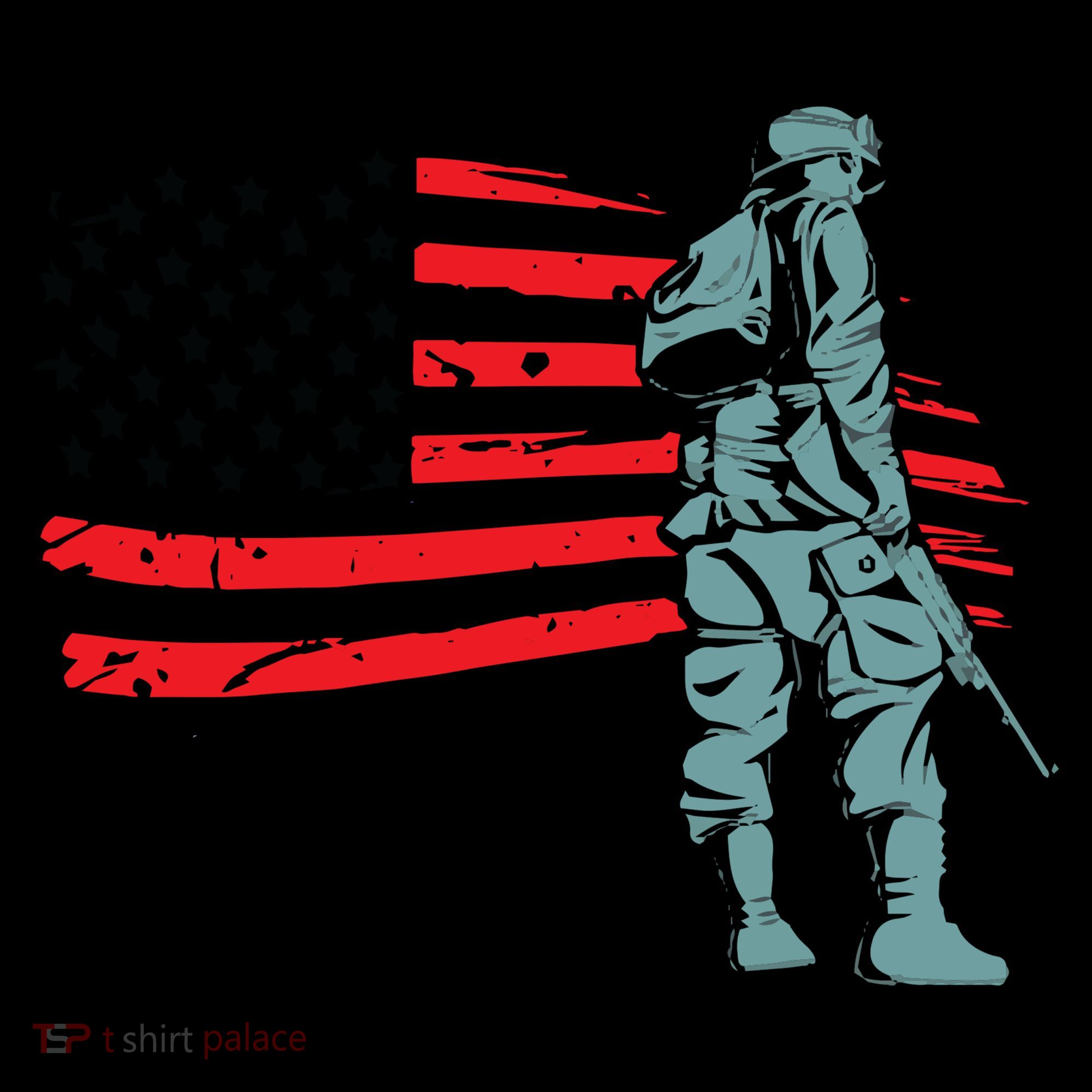 US Soldier American Flag Coffee Mug