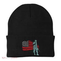 US Soldier American Flag Beanie thumb 0